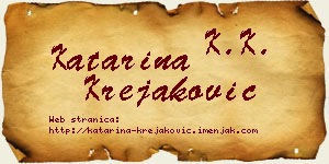 Katarina Krejaković vizit kartica